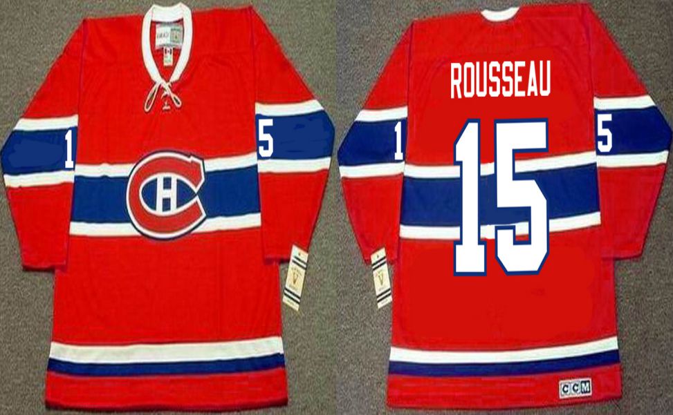 2019 Men Montreal Canadiens 15 Rousseau Red CCM NHL jerseys